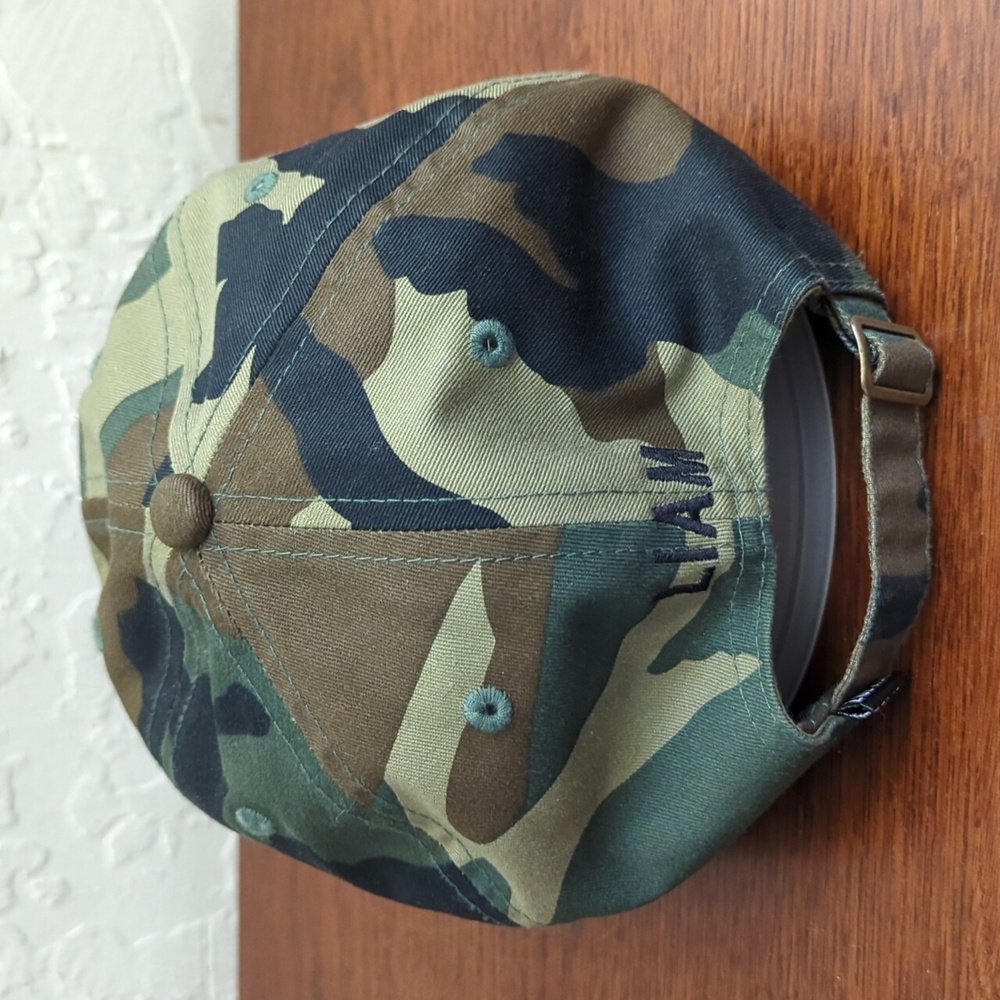 Rey To Z Personalized Initial "L" and Name "Liam" Camo Cotton Baseball Hat - Picture 3 of 6
